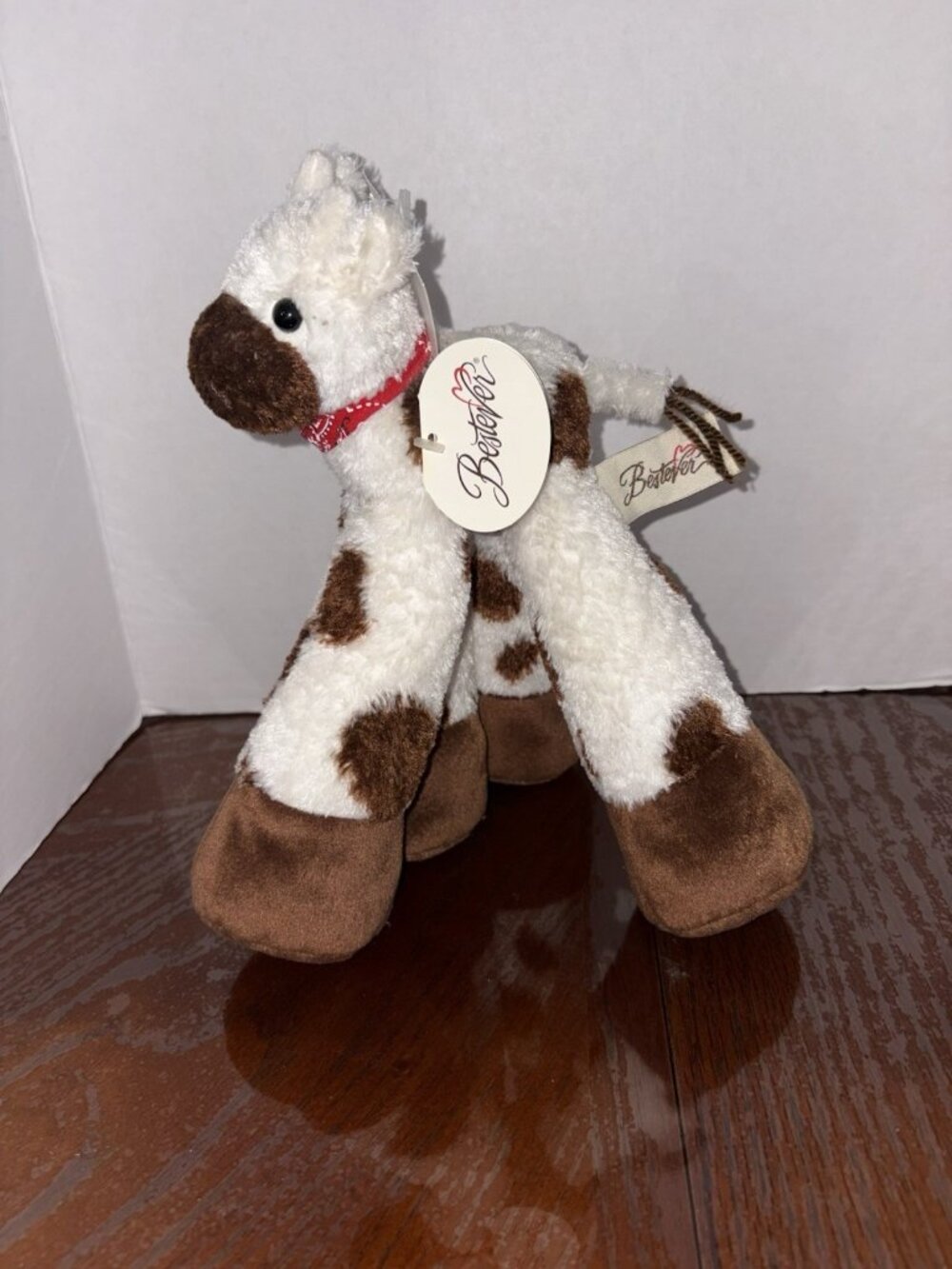 Bestever Funny Feet Brown Cow Plush 12 Inch Stuffed Animal Farm Barn
